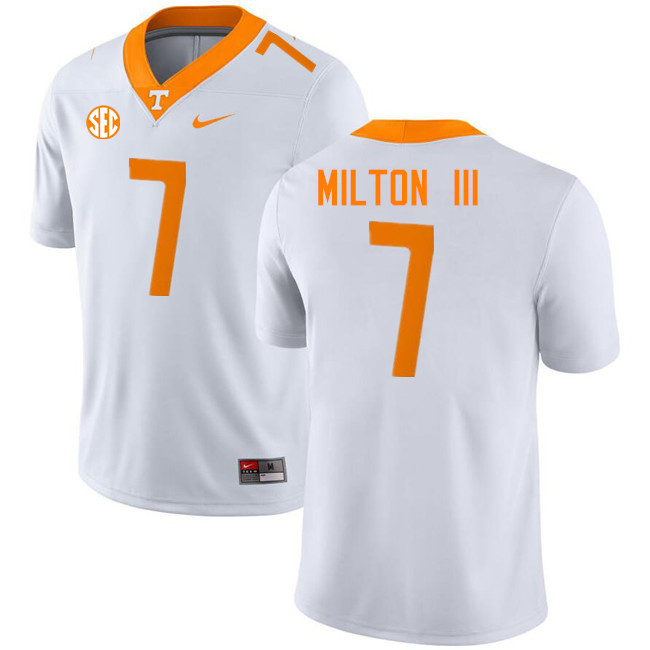 Joe Milton III Tennessee Jersey,Tennessee Volunteers #7 Joe Milton III College Jersey,Uniforms-White